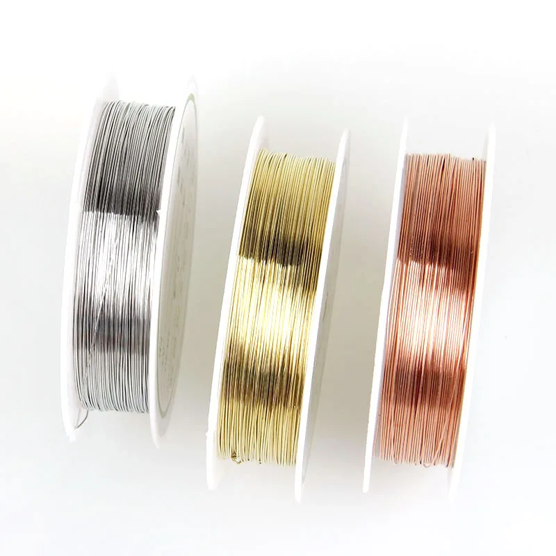 0,3 mm 0,4 mm Zlaté, strieborné Medený Drôt lištovanie, laná, kovové vlákna Pre Handmade náramok, Náhrdelník materiál šperkov zistenia