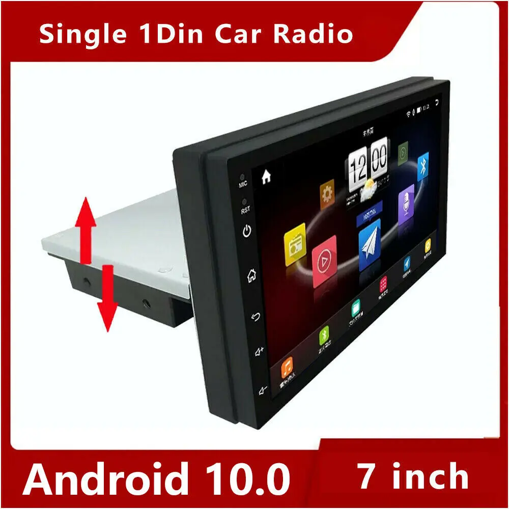 1 Din Android 10 Auto Auto Stereo Rádio Nastaviteľné 7 Palcový Car Audio Univerzálny Autoradio s GPS Navigácie MP5 Prehrávač, Wifi, Bluetooth