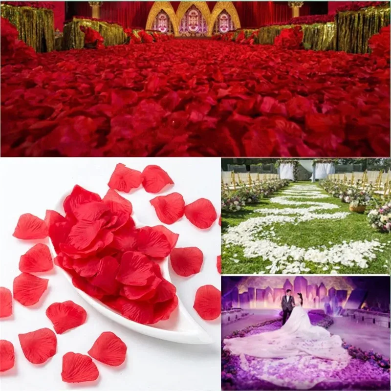 100ks Umelé Okvetné Lístky ruží Romantický Umelý Kvet Hodvábnej Lístkov valentínske Svadobný Kvet Petal Dekorácie