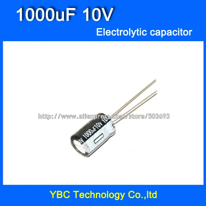 100ks/veľa 10V 1000uF Elektrolytický Kondenzátor 8*12mm