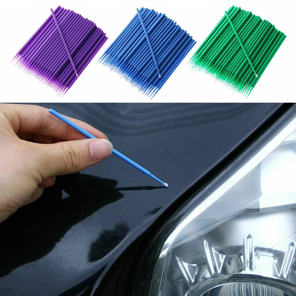 100x Auto Farby, Štetce Farba Touch-up Jednorazové Stomatológia Pero Auto Aplikátor Stick 10 cm Umývanie Auta Údržba