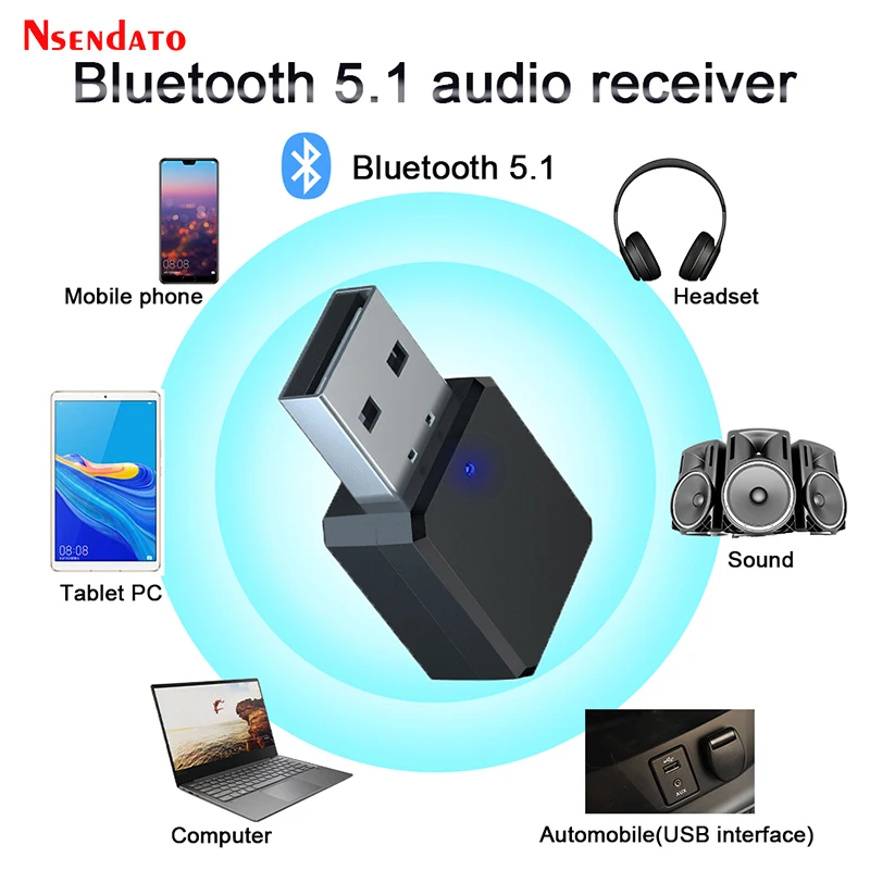 10M/33ft Bezdrôtová 5.0 Audio Prijímač, adaptér, 2 v 1, 3.5 mm Aux Stereo Bluetooth Resiver Adaptér pre TV, PC Počítač