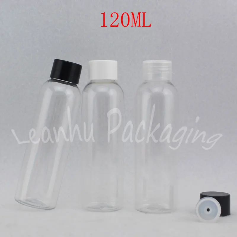 120ML Transparentné Prázdna Plastová Fľaša So Skrutkovacím uzáverom , 120CC Lotion / Toner Obaly na Fľaše , Prázdne Kozmetické Kontajner
