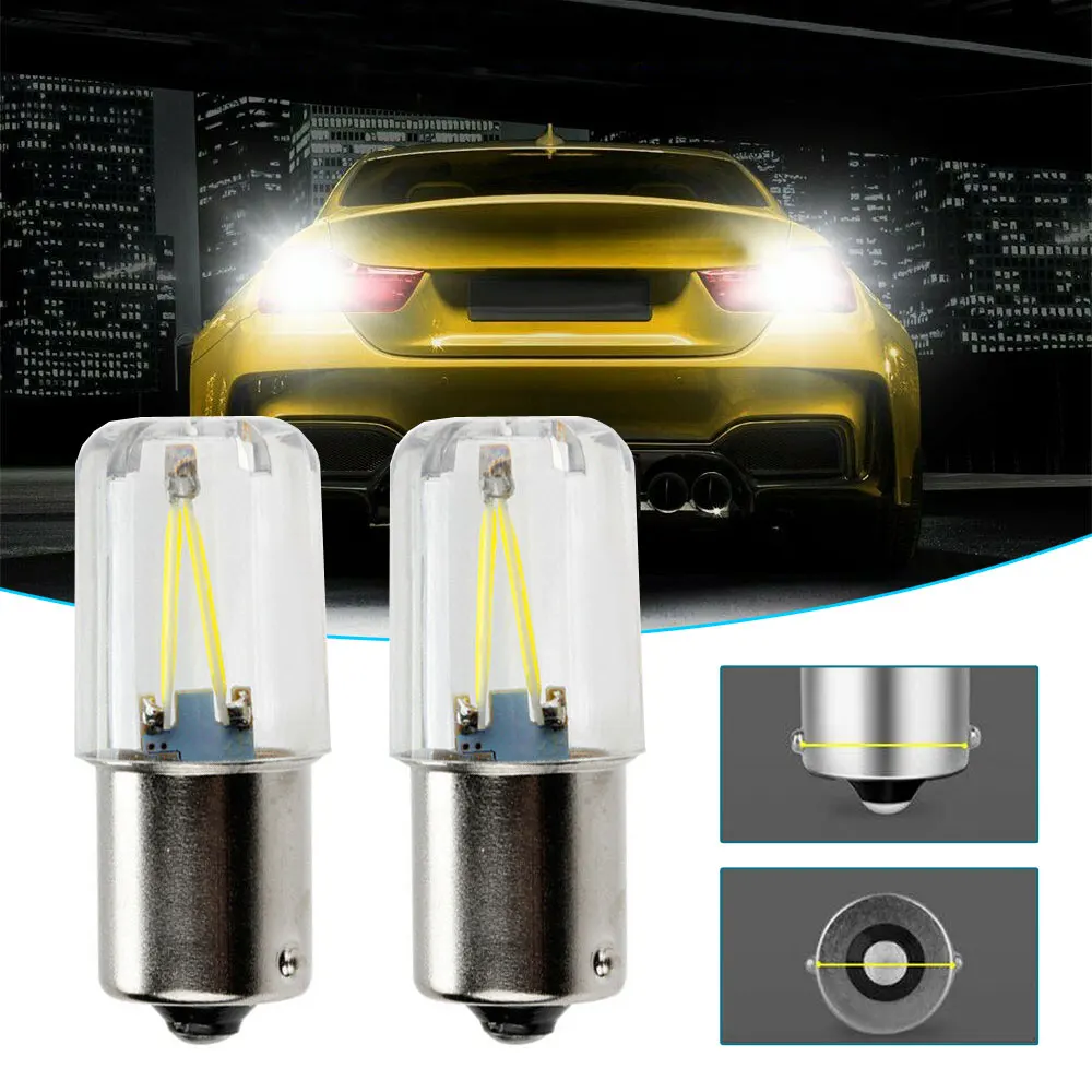 2 ks Biela RV Trailer 1156 BA15S Interiérové LED Žiarovky Chvost Zálohy Lampa Canbus Zálohovanie Chodu Svetlo Univerzálny Auto Príslušenstvo