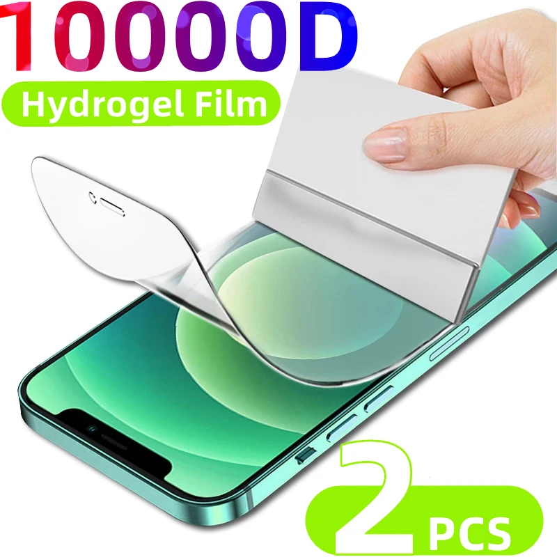 2 ks Úplné Pokrytie Hydrogel Film Pre iPhone 14 13 12 11 pro Max Screen Protector Nie Sklo