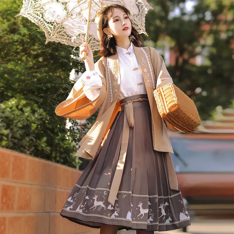 2023 jeseň novej čínskej tradičnej starobylej piesne hanfu ženy bežné denné šaty japonský jk štýl lepšiu hanfu šaty nastaviť a253
