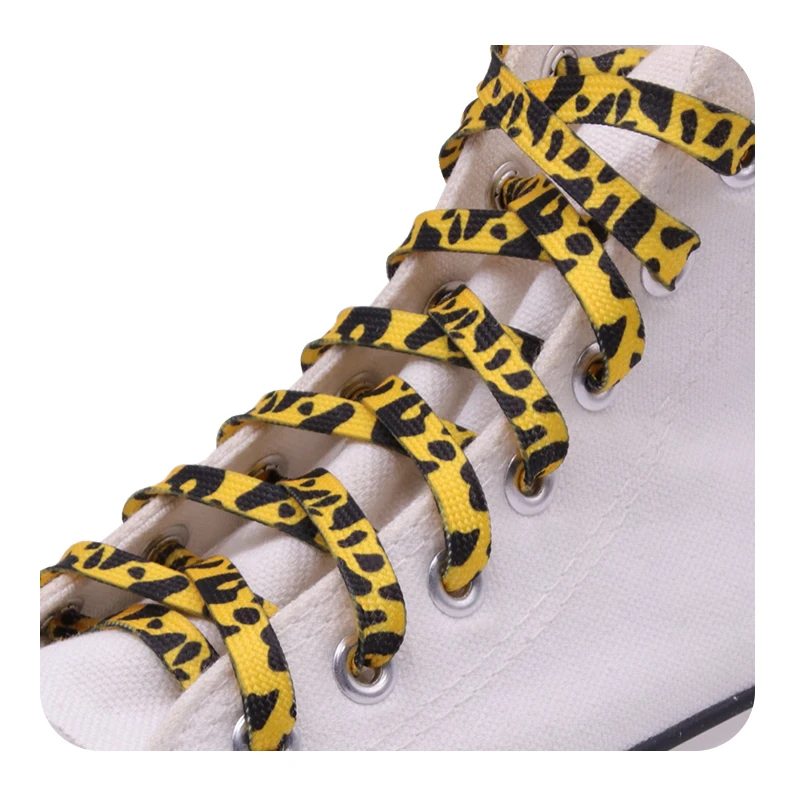 (30pairs/Lot) Weiou Módny Trend Polyester Vytlačené Ploché Športové Shoelace Výrobcov termotransferovú Tlač Leopard Šnúrky