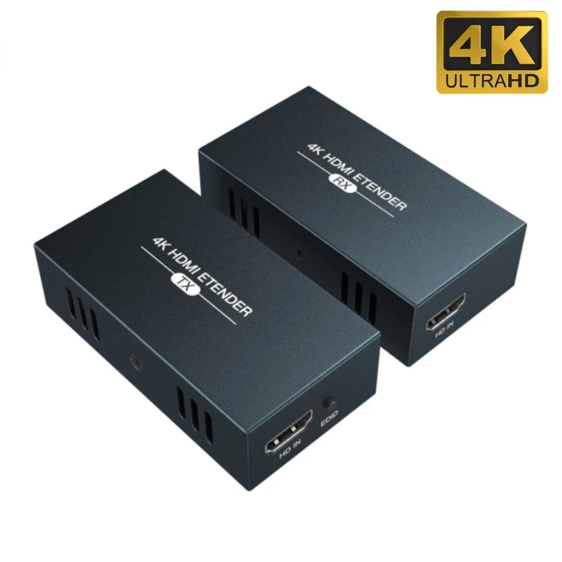 4K 30Hz 100M HDMI Extender Repeater Rozšírenie Converter Cez CAT5e 6 6 UTP HDMI, RJ45 LAN Siete Ethernet Kábel s Loop out