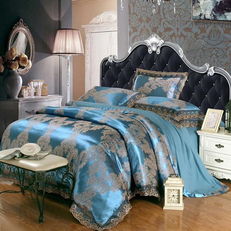 4pcs Zelená Žakárové posteľná bielizeň nastaviť kráľovná kráľ Luxusná prikrývka/prikrývka/tešiteľ kryt posteľná bielizeň obliečky nastaviť bytový textil