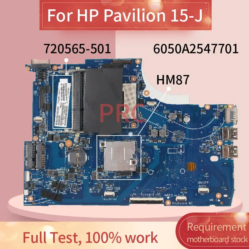720565-501 720565-601 Pre HP Pavilion 15-J Notebook doske 6050A2547701 HM87 DDR3 pre Notebook Doske