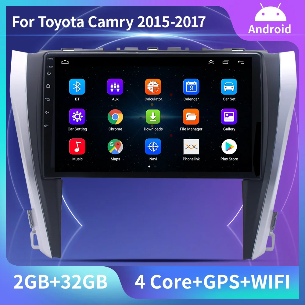 Android 10.0 2Din autorádia Pre Toyota Camry 7 XV 50 55 2015 2016 2017 stereo audio Multimédiá Carplay Navigácie GPS Video DVD