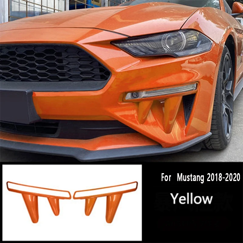 Auto Hmlové Svietidlo Úprava Tesáky Modelovanie Hmlové Svietidlo Dekorácie, Lampy, Odsávače Pre Ford Mustang 2018-2020
