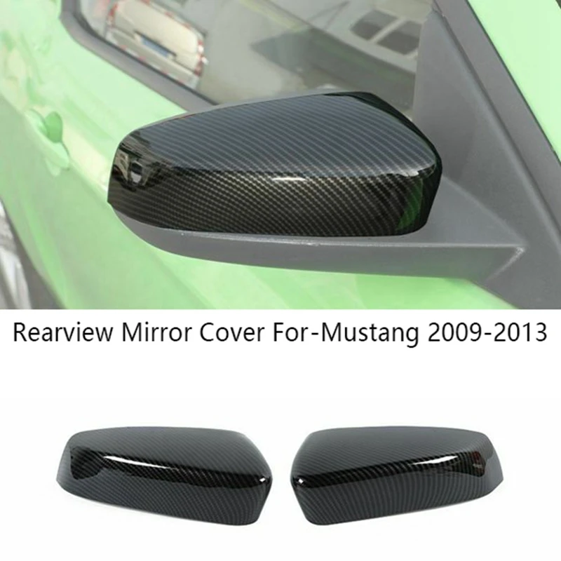 Auto Mirror Čiapky Shell Pre-Ford-Mustang Na Roky 2009-2013 Auta Zozadu Spätné Bočné Dvere Zrkadlo Pokrytie Stick Výbava