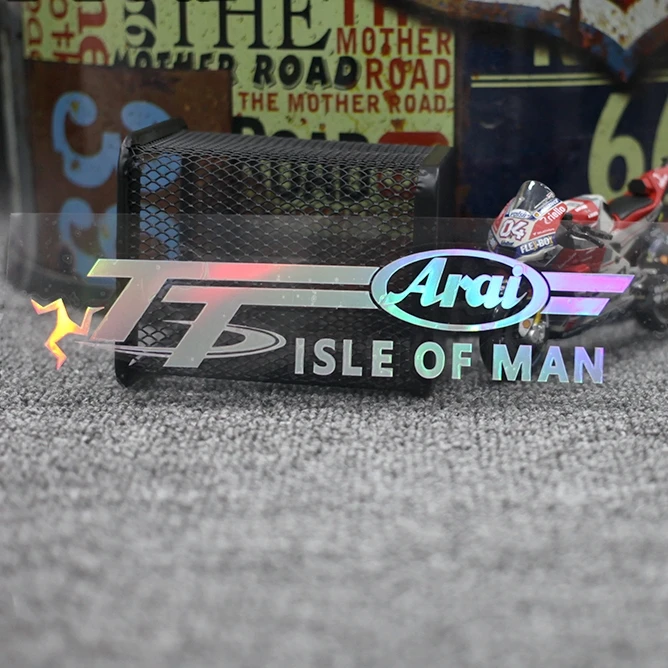 Auto Styling Vinylové Nálepky Prilba Dekorácie GP Racing na Motocykel, Bicykel Nálepka pre TT Isle of Man Laser