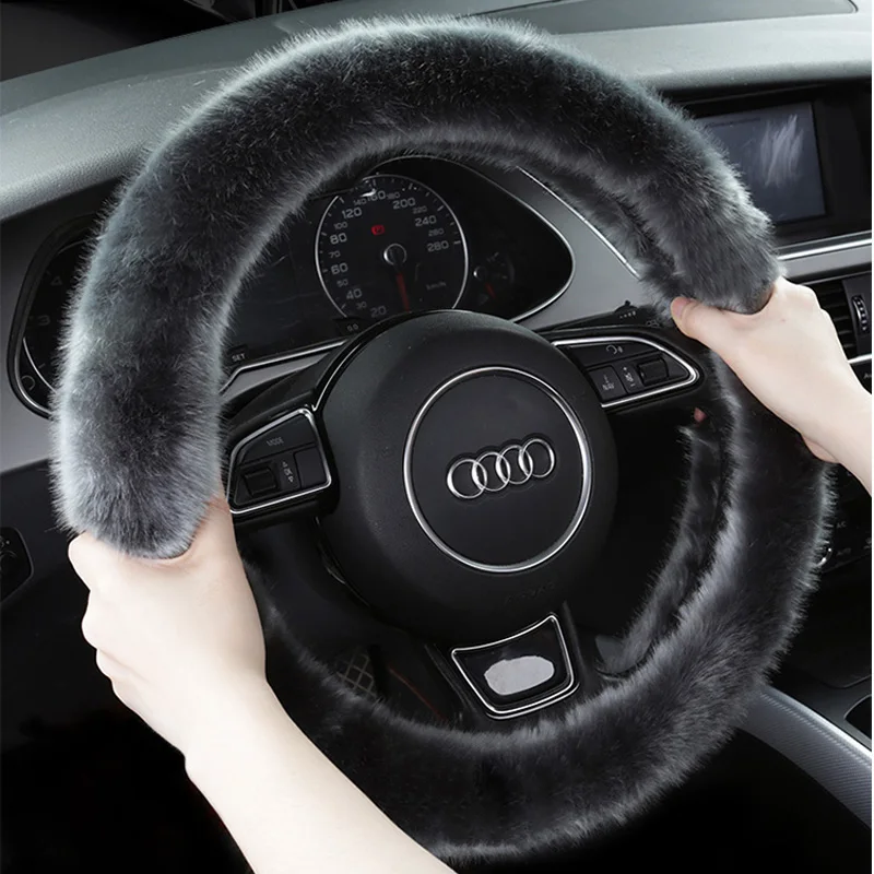 Auto Volant Zahŕňa Udržať teplo v Zime Ľahko Nainštalovať Auto Interiérové Doplnky Kožušiny Auto-styling Pre Audi Q5 D2 X45