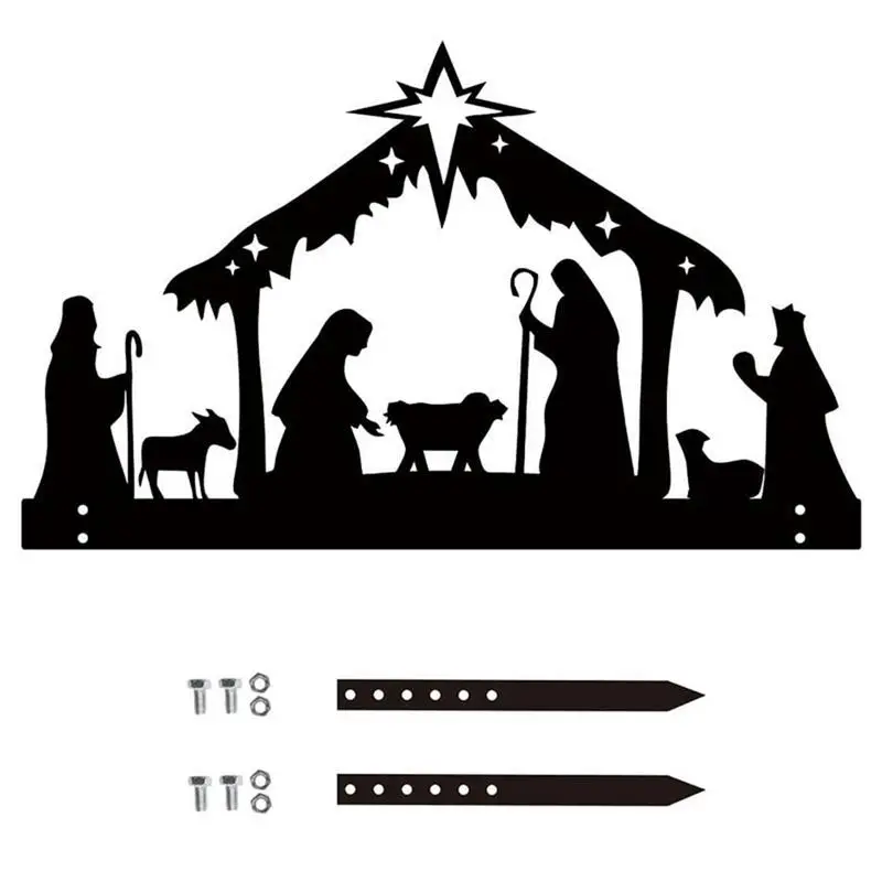 Betlehemom Pre Metrov Vonkajšie Betlehemom Kovové Siluety, Rodinné Betlehemy Dvore Prihlásiť Odolný Voči Poveternostným Vplyvom Vianočný Dekor