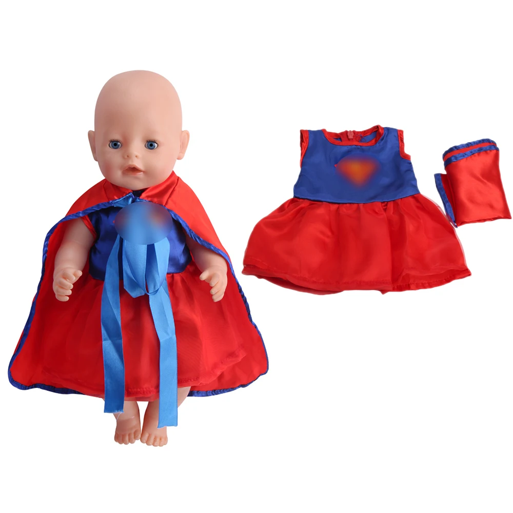 Bábiky Oblečenie 43 cm Novorodenca Cape Sukne Dovolenku Kawaii Oblečenie Vhodné Pre 18-Palcové American Doll Chlapci A Dievčatá Prázdninový Darček