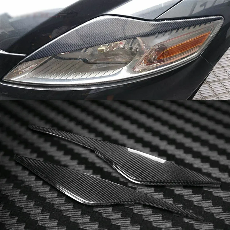 Carbon Fiber Svetlometov Kryt Obočie, Očné Viečka Výbava Nálepka Pre Ford Mondeo Roky 2007-2013