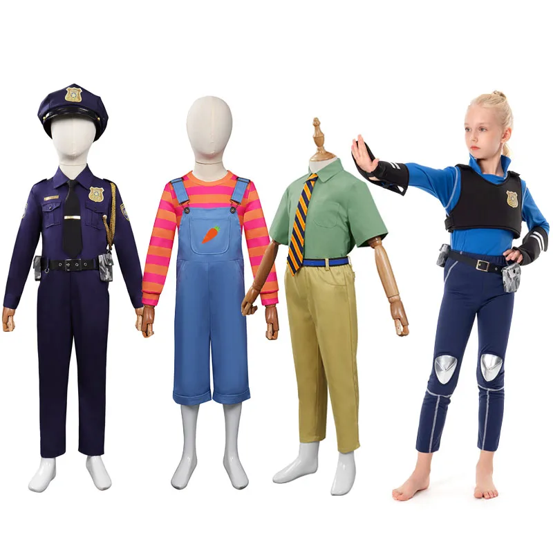 Deti Deti 2022 Judy Cosplay Kostým Policeee Jednotné Oblečenie Halloween Karneval Oblek Pre Dievčatá Chlapci