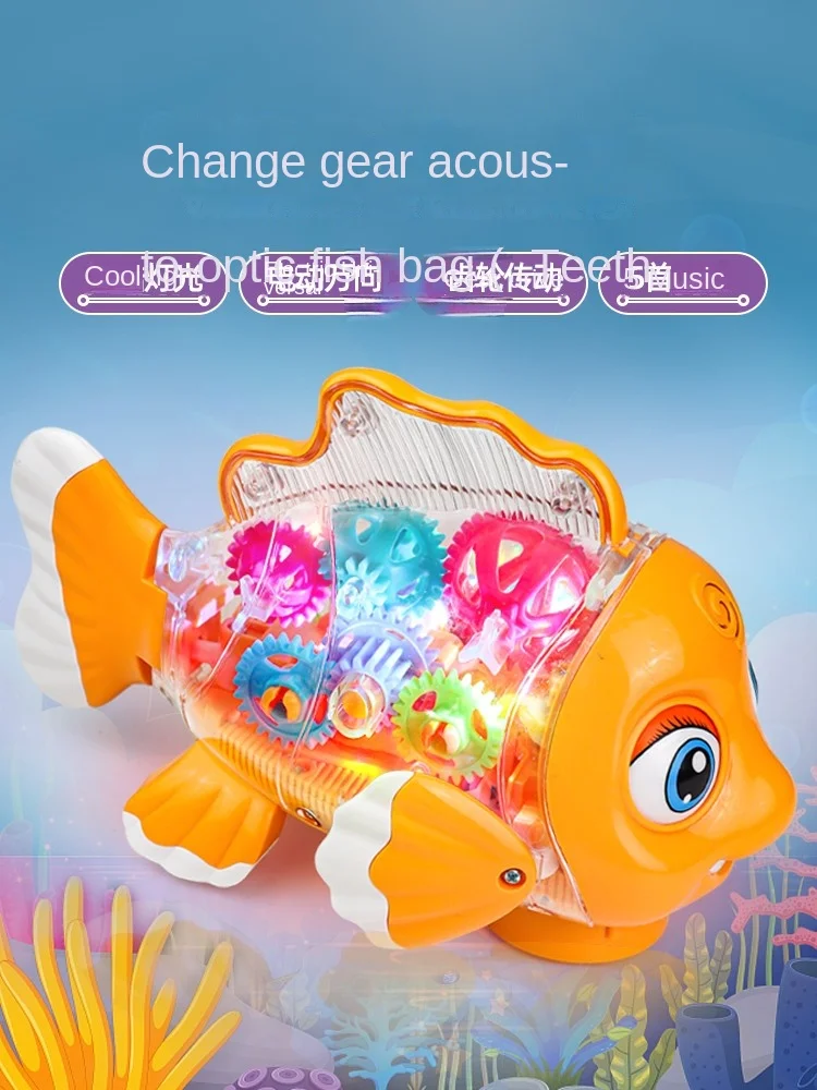 Detské Chlapčenské Elektrické Hračky Variabilná Rýchlosť Výstroj Zvuk Lightfish Inteligencie Dieťa Darček