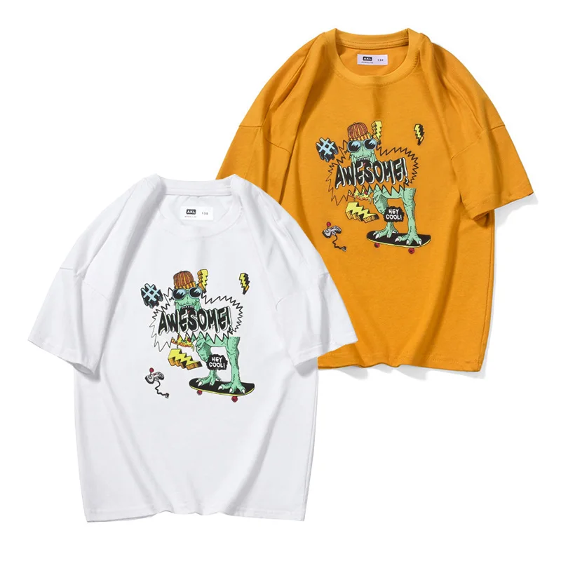 Dospievajúci Chlapci Grafické Tričko Bavlna Dospievajúce Deti Tees Deti Letné Oblečenie