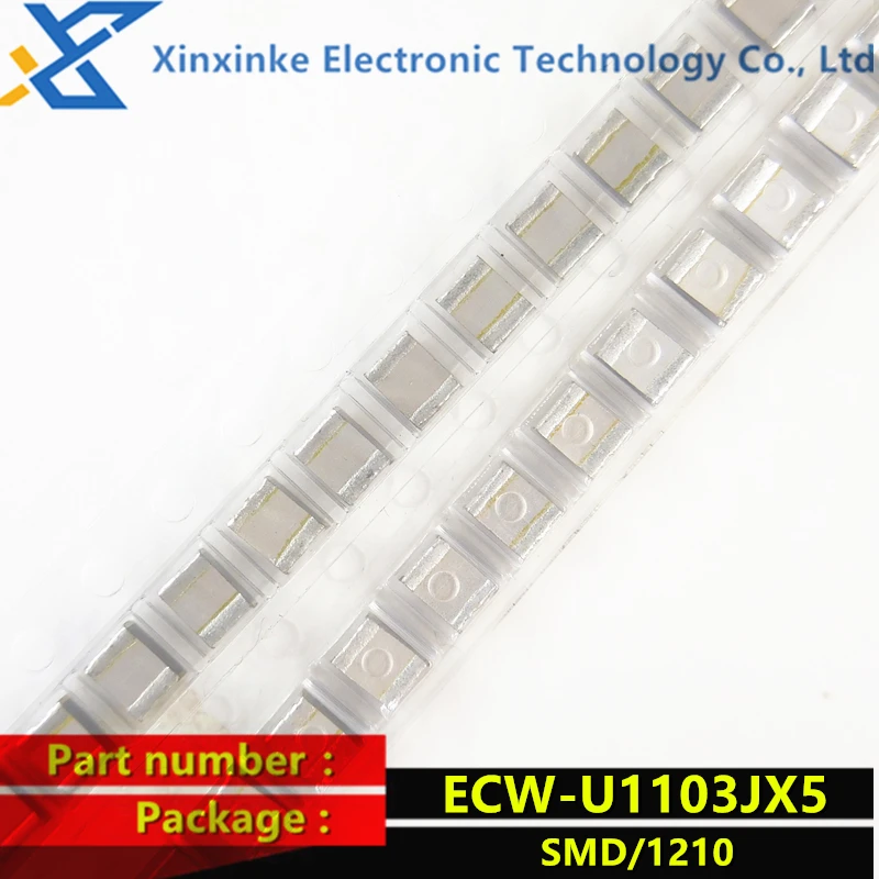 ECWU1103JX5 SMD kovovým filmom kondenzátor 0.01 uF 100VDC 5% PERO FILM 1210 10nF ECW-U1103JX5 CBB polyester kondenzátor