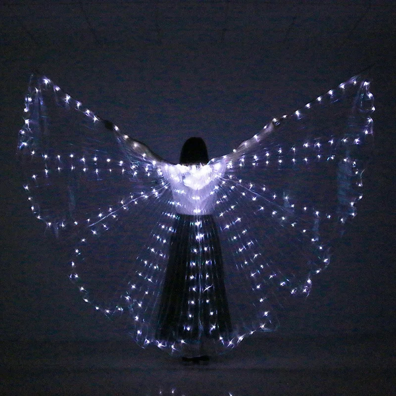 Farebné Brušného Tanca výkonné LED Motýlích Krídel Tanec Príslušenstvo Ženy ISIS Krídla LED Motýlích Krídel Bez Palice/Taška