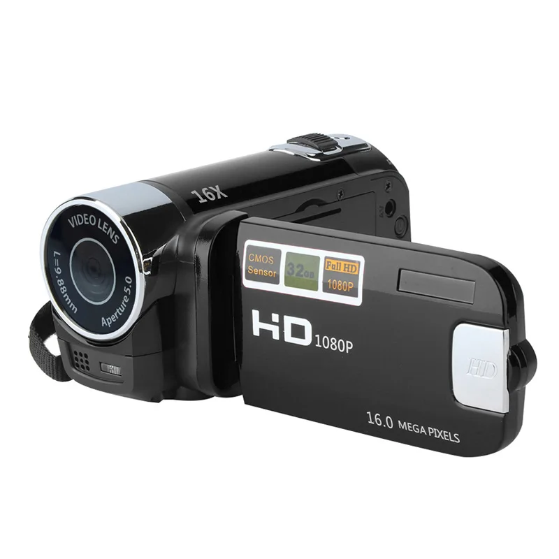 Full HD 16 Miliónov 1080p Pixel Dv Videokamera Digitálnu videokameru Obrazovke 16x Noc Strieľať Zoom Digitálny Zoom Cestovné Vlog Fotoaparát