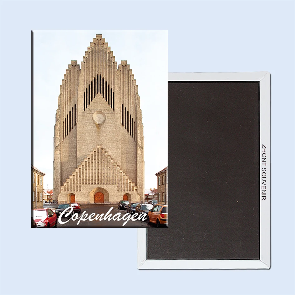 Grundtvigs-Cirkev-Kodaň-Dánsko Magnety Na Chladničku 21960 Svetovej Scéne Turistické,Fotenie Pamäť