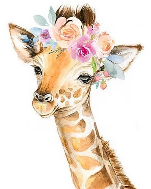 JMINE Div 5D Žirafa Kvet Plný Diamond Maľovanie cross stitch súpravy umenia Vysoko Kvalitné Živočíšne 3D farba diamanty
