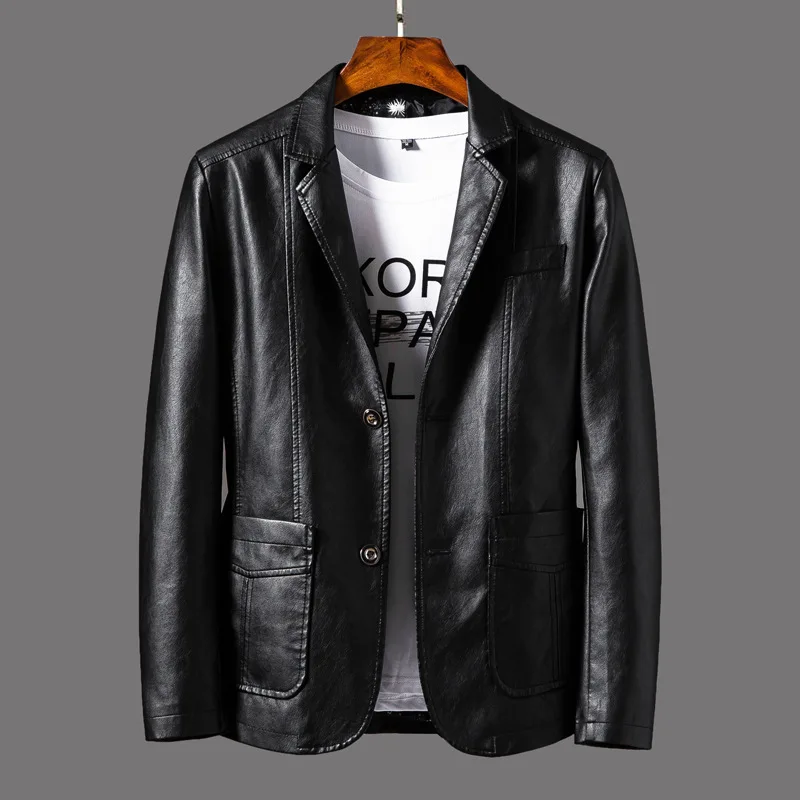 Kožené pánske kórejská verzia trend slim módneho priemyslu bunda pánská bunda na jeseň a v zime motocykel kožená bunda pánske