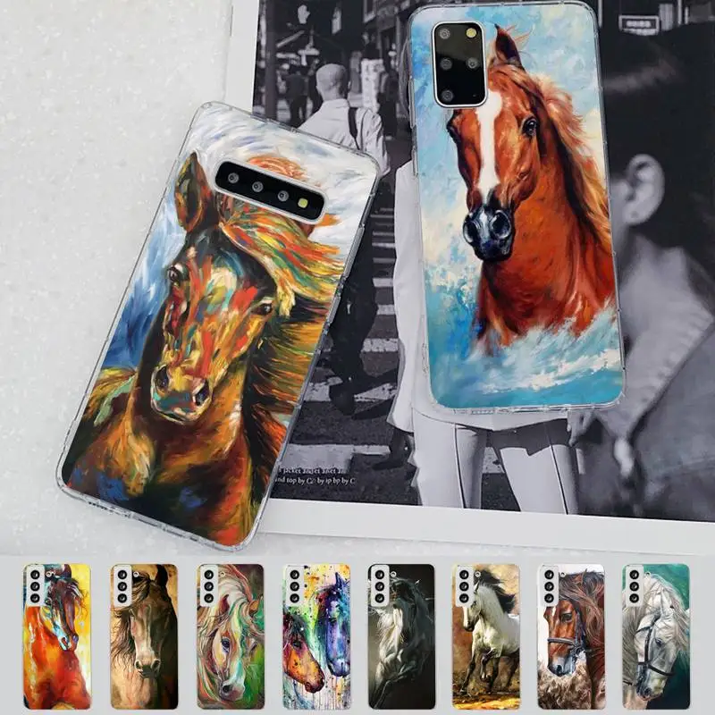 Kôň Umenie Telefón puzdro pre Samsung S21 A10 pre Redmi Poznámka 7 9 pre Huawei P30Pro Česť 8X 10i kryt