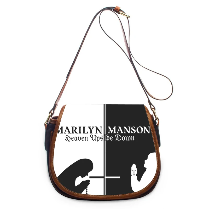 Marilyn Manson 3D Tlač Nové Módne Ženy Crossbody Taška Luxusné Kabelky Ženy Tašky na Zips, Taška cez Rameno Ženy Ramenný BagA