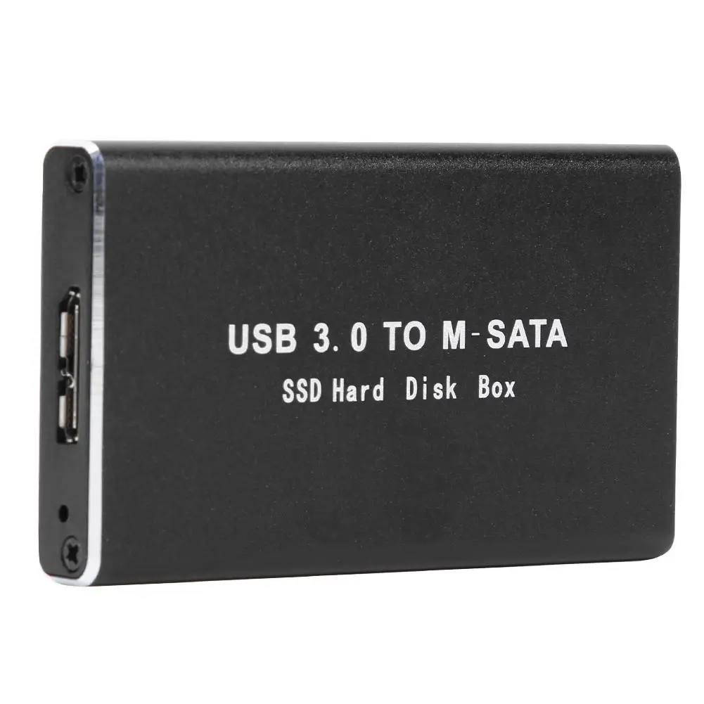 Mini SSD Pevný Disk Prípade USB 3.0 rozhraním mSATA Adaptér Pevný Disk Krytu Dokovacej Stanice Hliníkovej Zliatiny Externý Pevný Disk Prípade