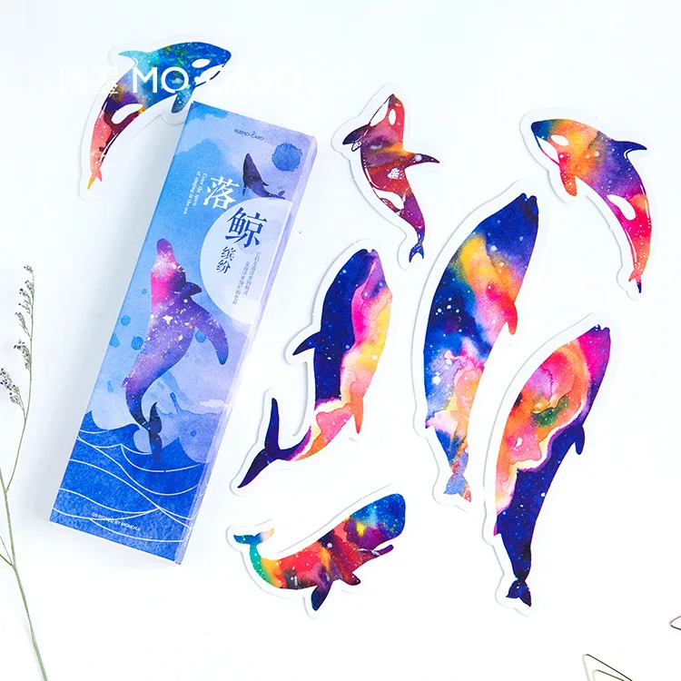 multi-use 30 ks farebné veľryba dizajn Craft Papier Kariet, ako záložku, menovky, darčekové dekorácie Scrapbooking DIY zanechať správu karty