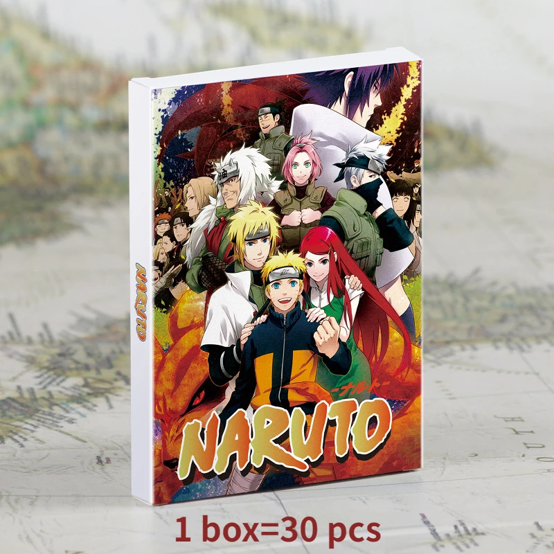 Naruto Karty 30Pcs/ Box, Anime Periférne Plagát Záložku HD Kolekcia Pozdrav Nálepky, Pohľadnice Foto Fanúšikov Deti Darček