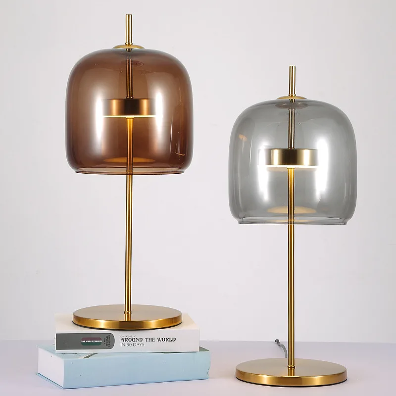 Nordic minimalistický tvorivé skla stolové lampy, spálňa posteli obývacia izba dizajnér moderná spálňa model izba lampy