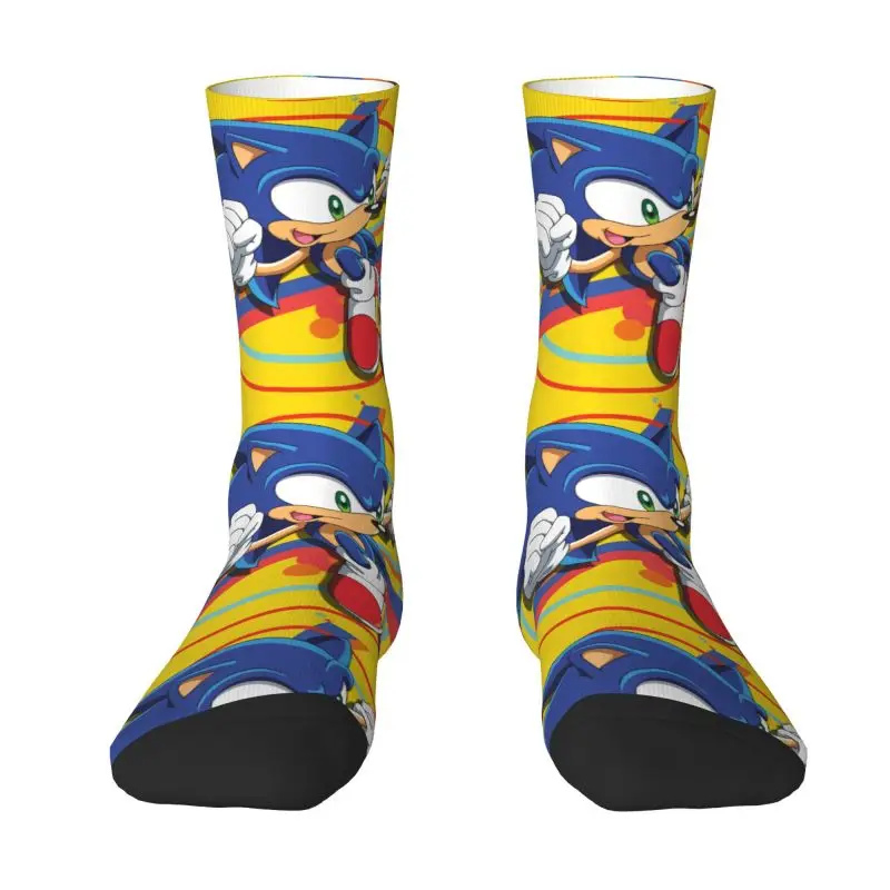 Novinka pánske Cartoon Sonics Šaty Ponožky Unisex Pohodlné Teplé 3D Tlač Posádky Ponožky