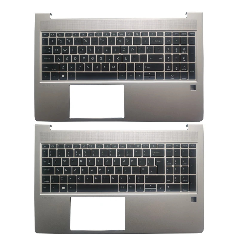 NOVÉ US/UK klávesnica Pre notebook HP Probook 450 G8 s opierka dlaní vrchný kryt S odtlačkov prstov diera