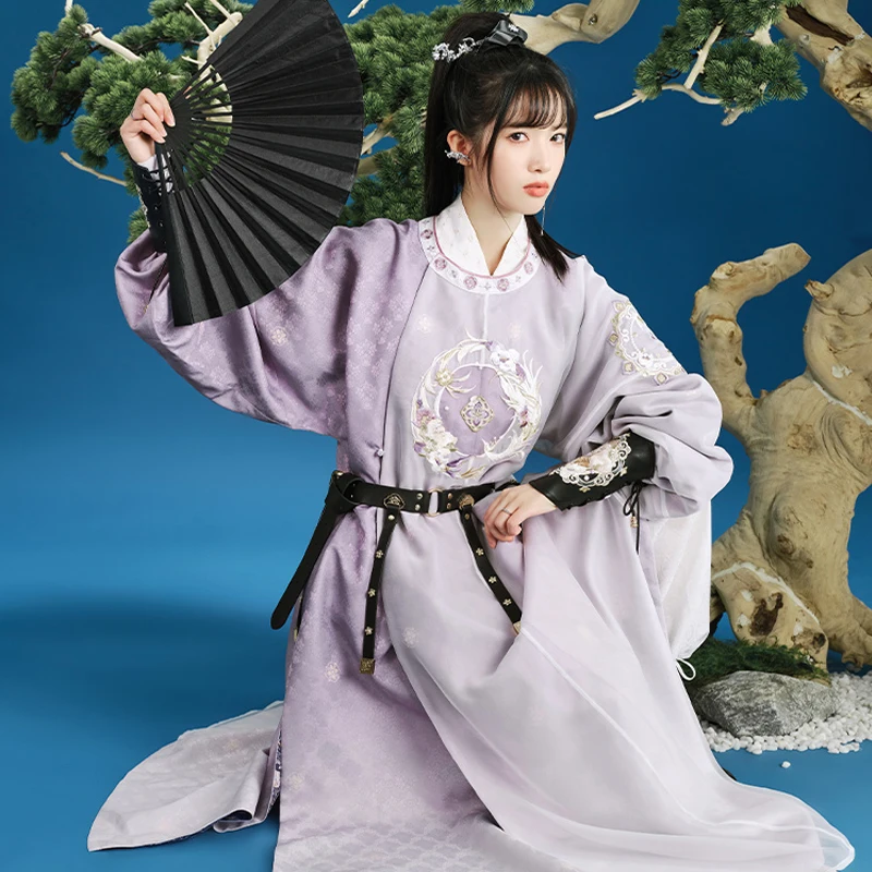 Nové Vylepšené Hanfu Oblečenie Čínske Tradičné Dlhé Šaty, Tang Ženy Fialová Kostýmy Festival Tanečnej scény Kostým DQL7544