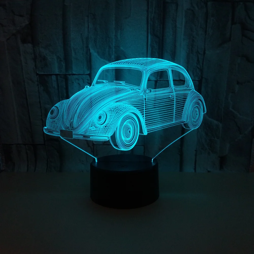 Nový Automobil 3d Malá Stolná Lampa Zahraničných Dotykové Diaľkové Ovládanie 3d Malé Stolové Lampy, Osvetlenie Pre Obývacia Izba