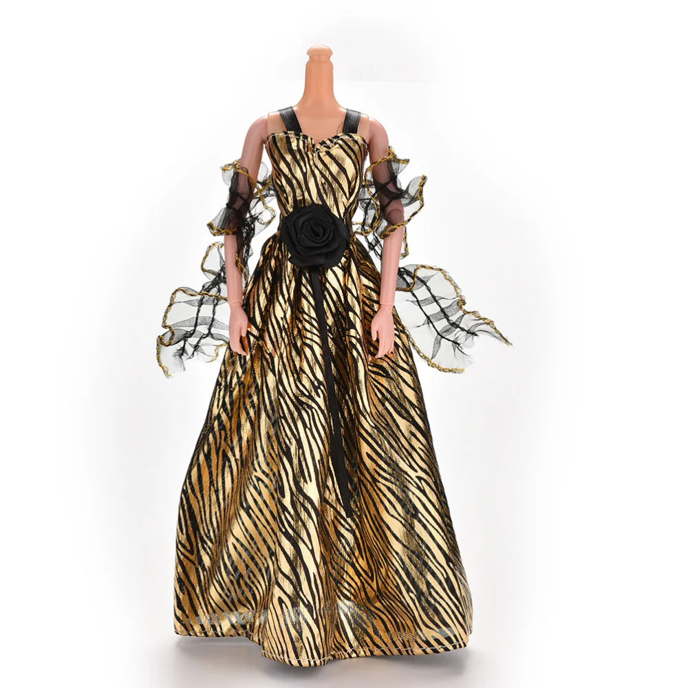 Nový Príchod Lady Zlatý Prúžok Fantasy Bábiky Oblečenie Ručné Party Oblečenie Módne Šaty Pre Bábiku