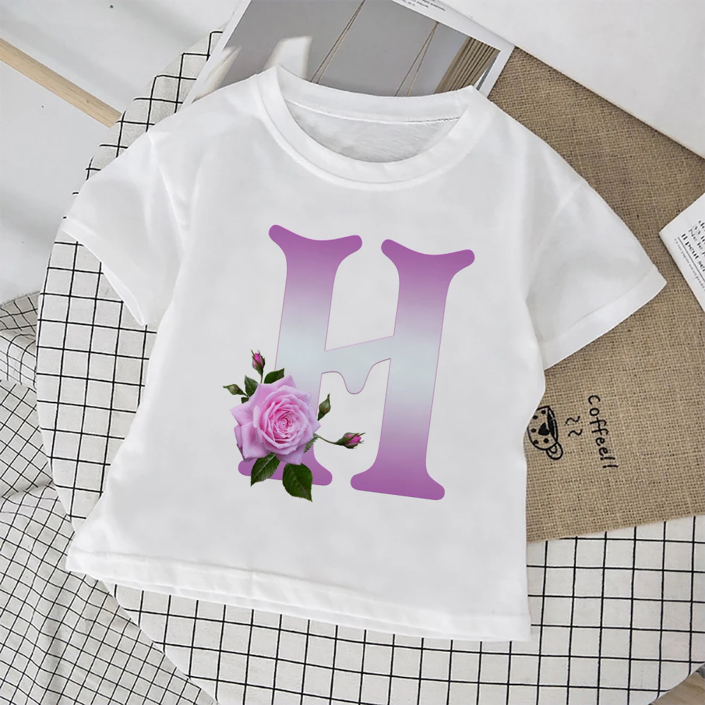 Nový Roztomilý Tričko Pre Dievčatá Útulný Radi Dovolenku Bežné detské Oblečenie Jemné Ruže List Módne Európskej T-shirt Deti