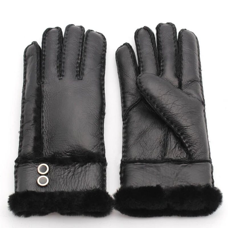 originálne kožené rukavice vysokej kvality zimné ženy rukavice antifreezing teplé rukavice pre dievčatá, ženy, palčiaky vody dôkaz