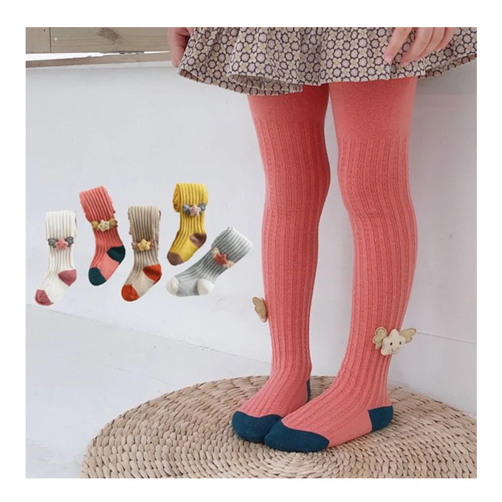 Pančuchové nohavice Pre Dievčatá, Deti Pančuchy So Vzorom Baby veci Teplé Pantyhose Oblečenie na Jeseň 2020 Bavlna Hviezdy Krídla Ponožky