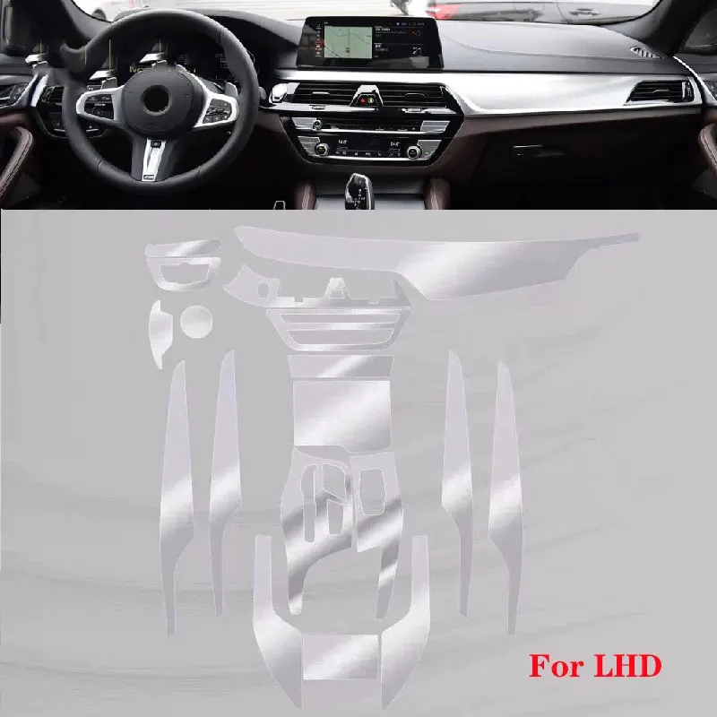 Pre BMW G30 G31 Series5 2018-2022Car Interiéru stredovej konzoly Transparentné TPU Ochranný film Anti-scratch Opravy film Accessorie