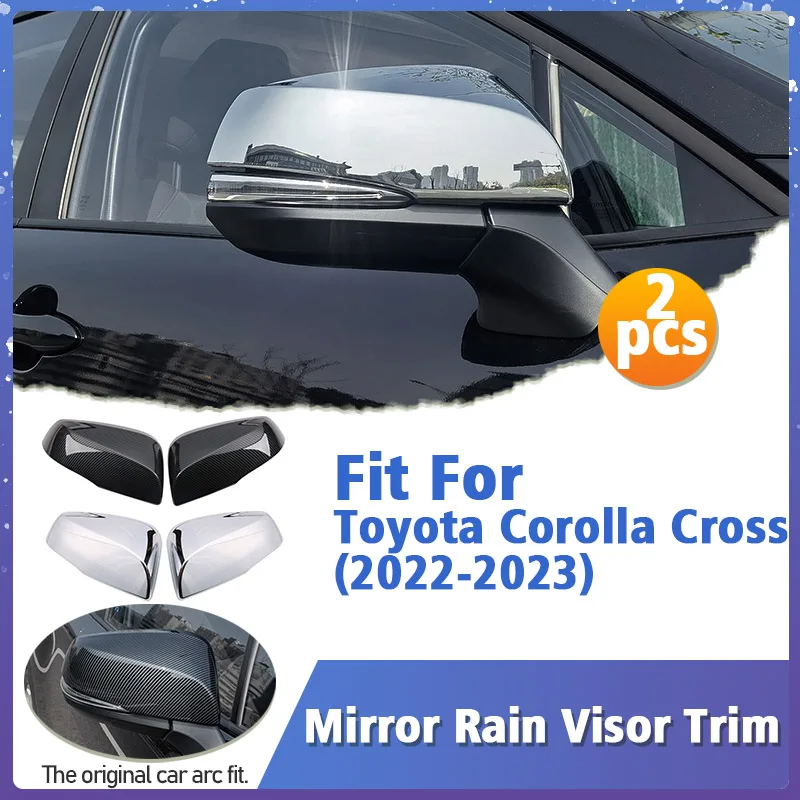 Pre Toyota Corolla Kríž 2022 2023 Auto Chrome Spätné Zrkadlo Ochranný Kryt Bočné Zrkadlo Dážď Clonu Výbava Auto Príslušenstvo