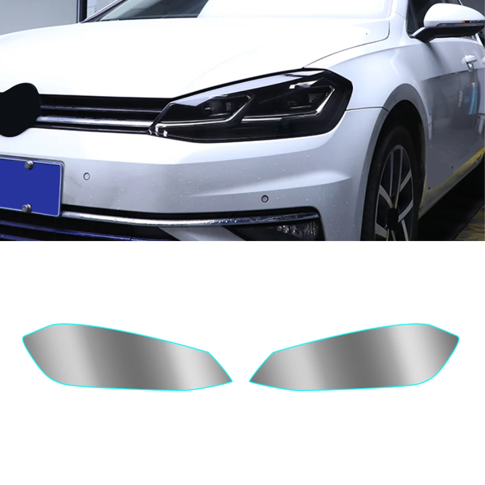 Pre Volkswagen Golf MK7 na roky 2014-2020 Auto Svetlometu Odtieň Black Ochranný Film Ochrany Transparentné Vinyl Zábal Nálepky Príslušenstvo