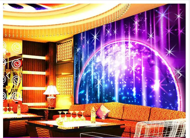 Prispôsobený 3d foto tapety 3d nástennú maľbu, tapety Star light rainbow bar KTV papier pozadí steny obývacej miestnosti dekorácie