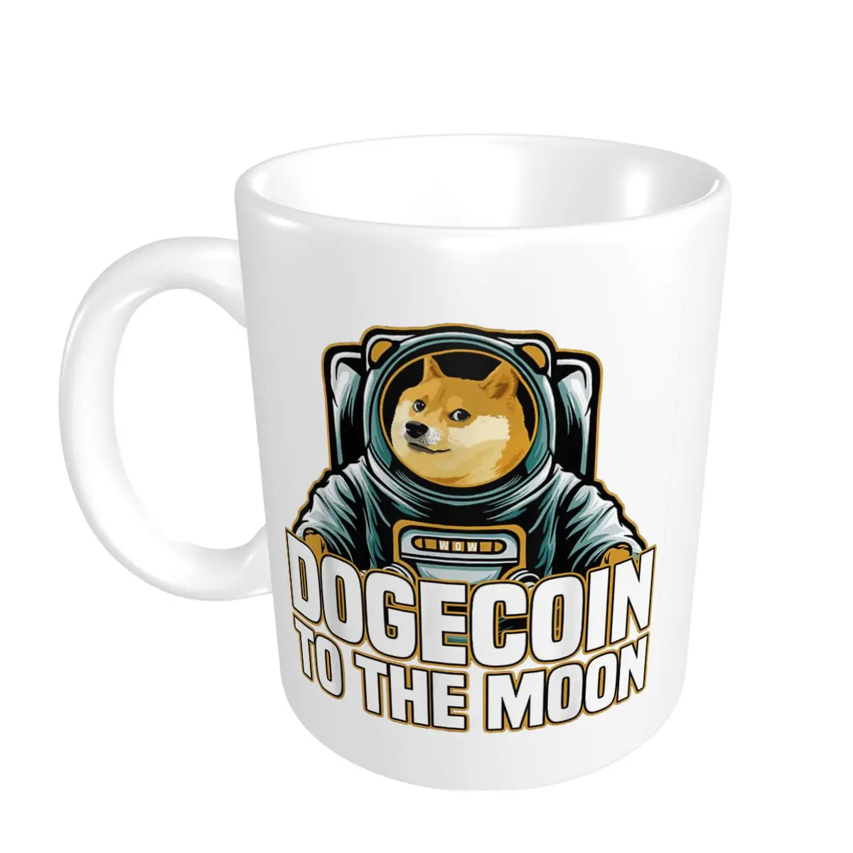 Promo Zábavné Grafické Dogecoin Na Mesiac(1) Hrnčeky Humor Dogecoin Meme POHÁRE Tlač šálky kávy